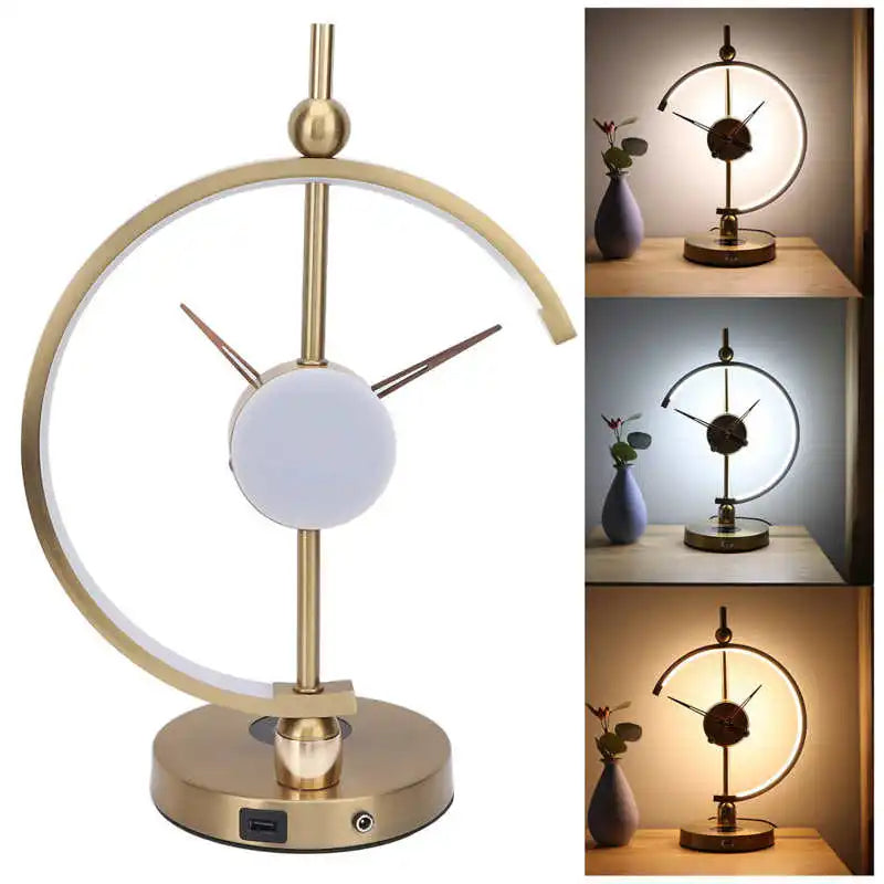 LED Clock Lamp With Wireless Charging